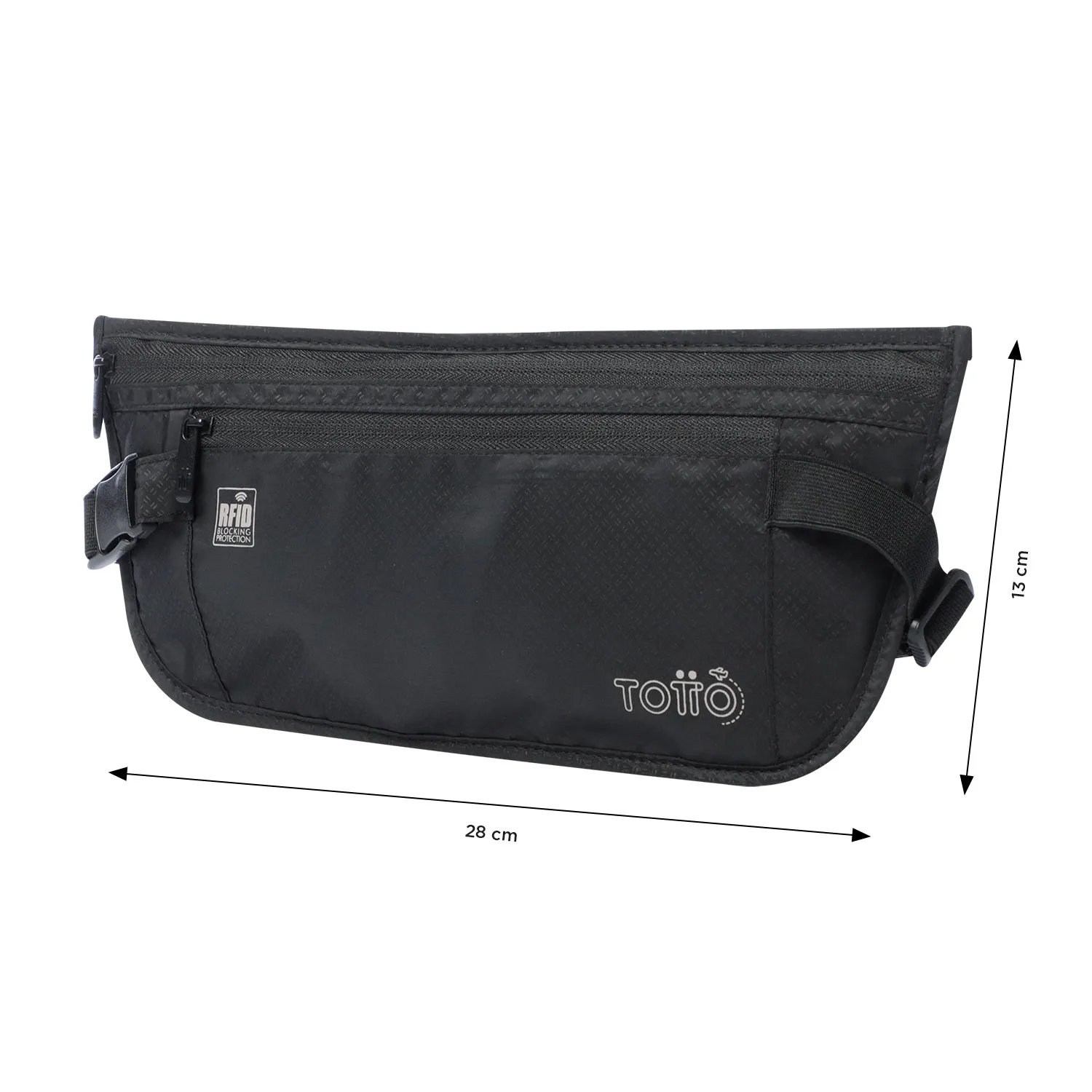 Security Travel Fanny Pack with RFID blocker – Size S – N01 - Imagen 4