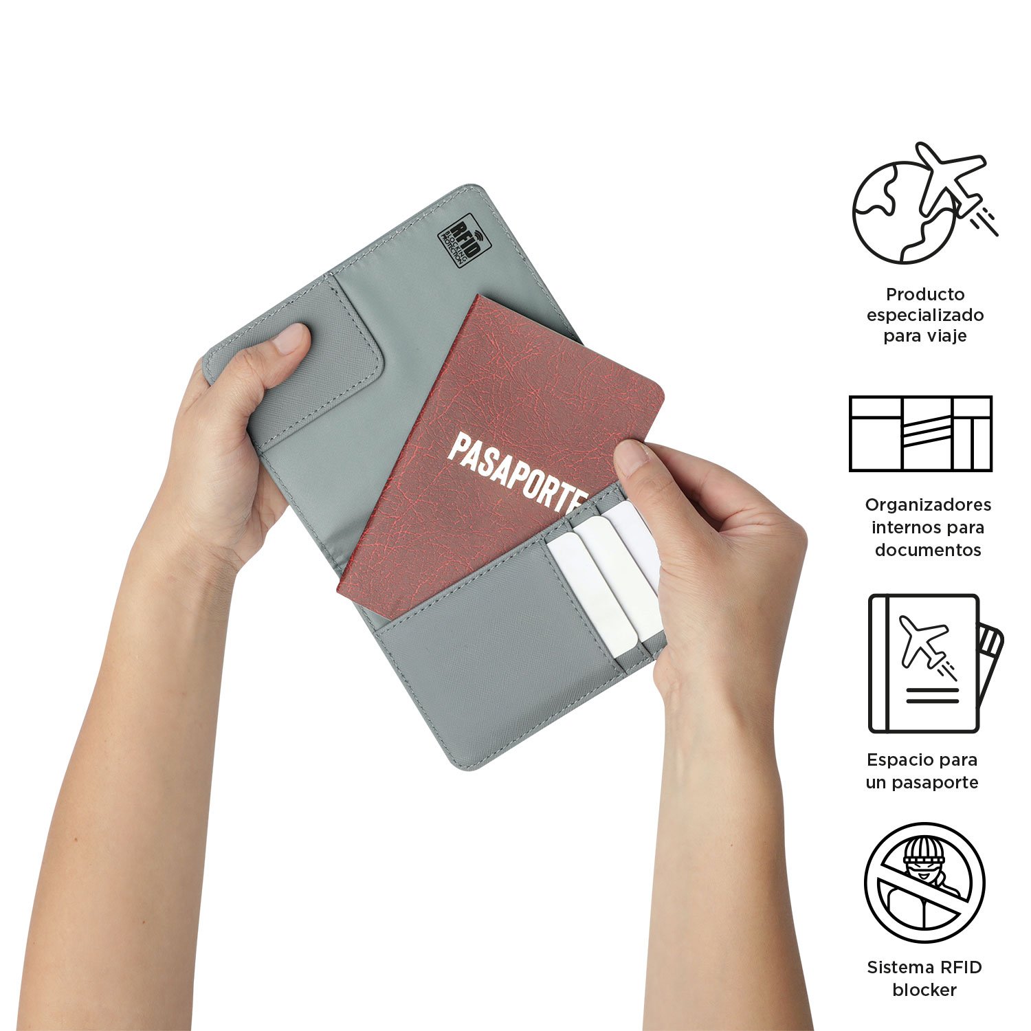 Holdery Passport Holder with RFID Blocker – Size S – G56 - Imagen 3